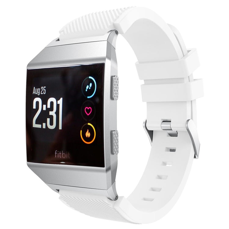 Helt vildt slidstærk Fitbit Ionic Silikone Rem - Hvid#serie_13