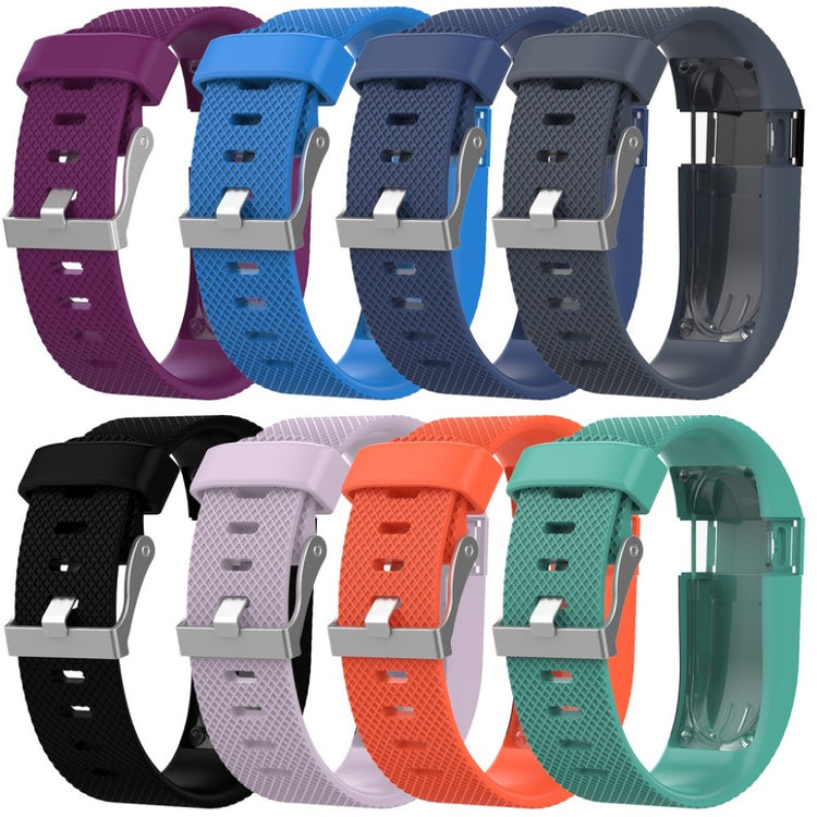 Vildt fantastisk Fitbit Charge HR Silikone Rem - Størrelse: L - Lilla#serie_1