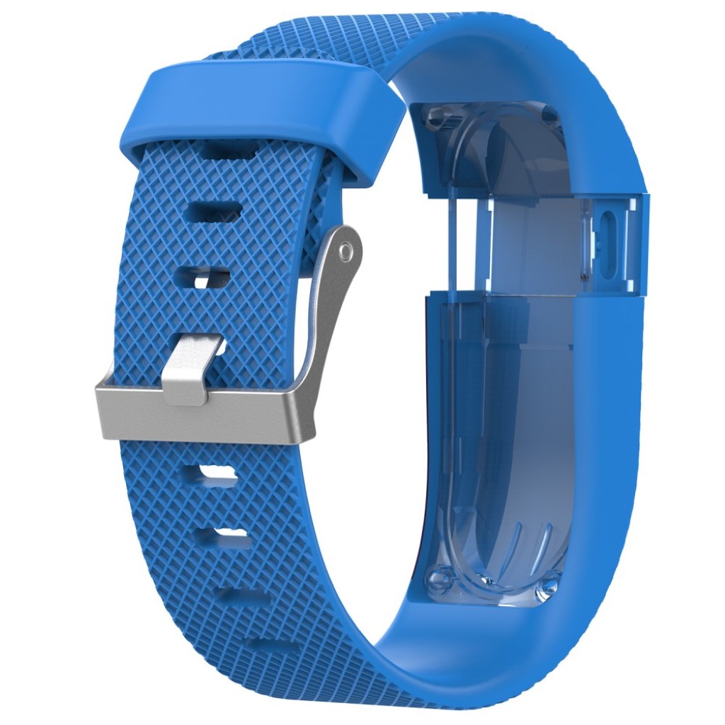Vildt fantastisk Fitbit Charge HR Silikone Rem - Størrelse: L - Blå#serie_10