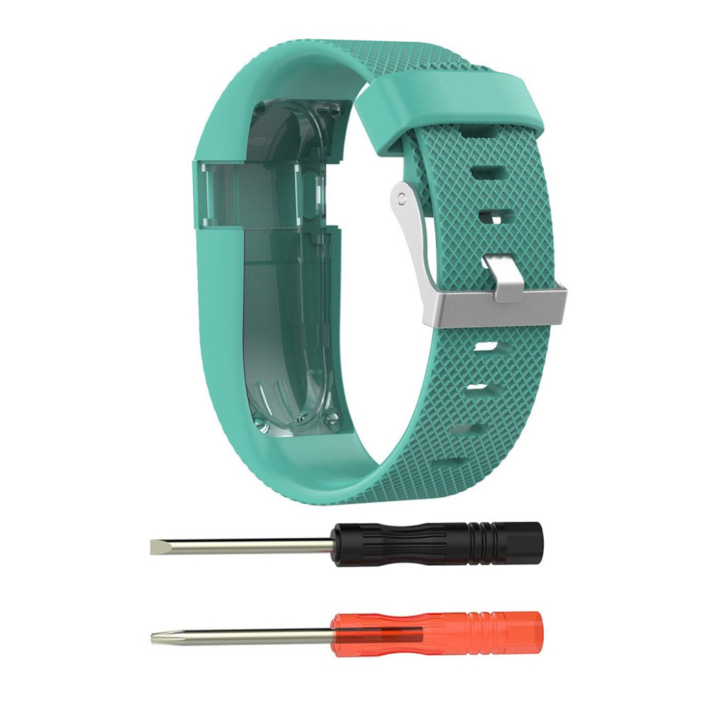 Vildt fantastisk Fitbit Charge HR Silikone Rem - Størrelse: L - Grøn#serie_11