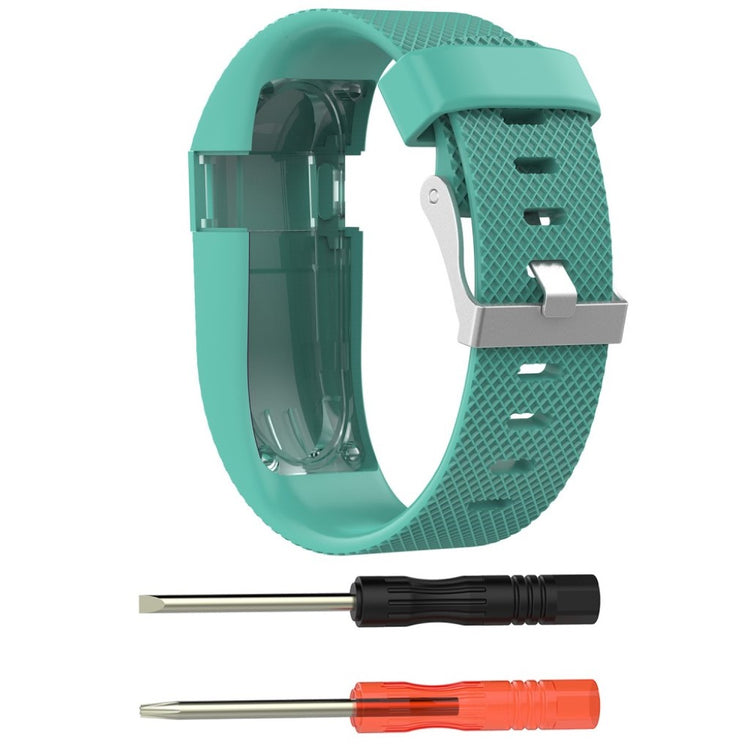 Vildt fantastisk Fitbit Charge HR Silikone Rem - Størrelse: L - Blå#serie_12