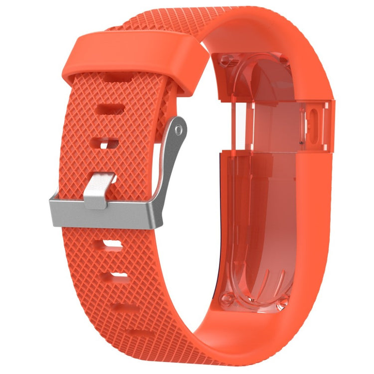 Vildt fantastisk Fitbit Charge HR Silikone Rem - Størrelse: L - Orange#serie_13