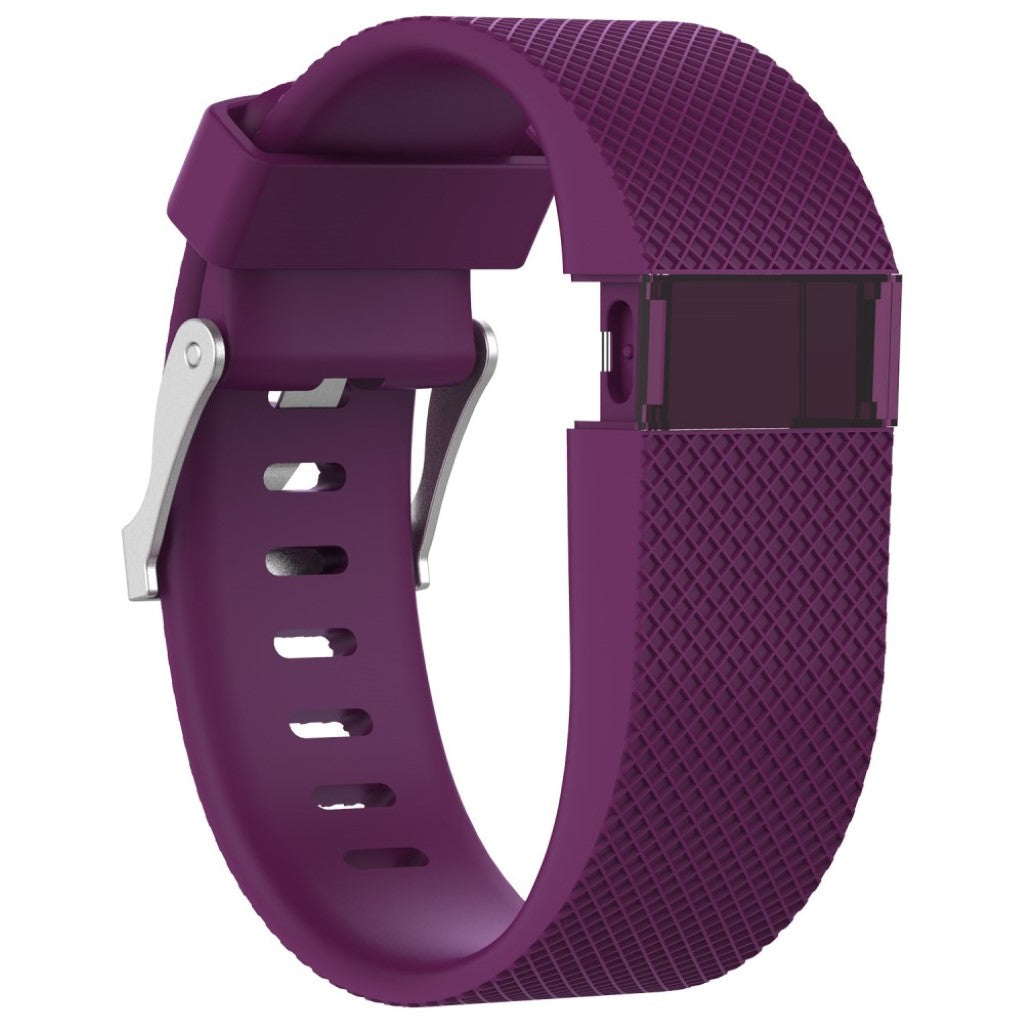 Vildt fantastisk Fitbit Charge HR Silikone Rem - Størrelse: L - Lilla#serie_2