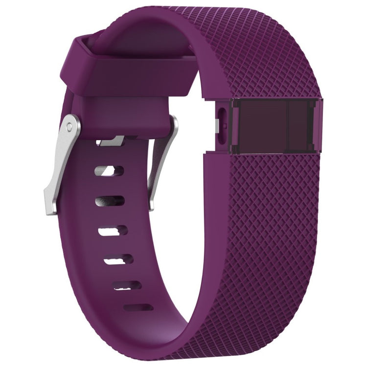 Vildt fantastisk Fitbit Charge HR Silikone Rem - Størrelse: L - Lilla#serie_2