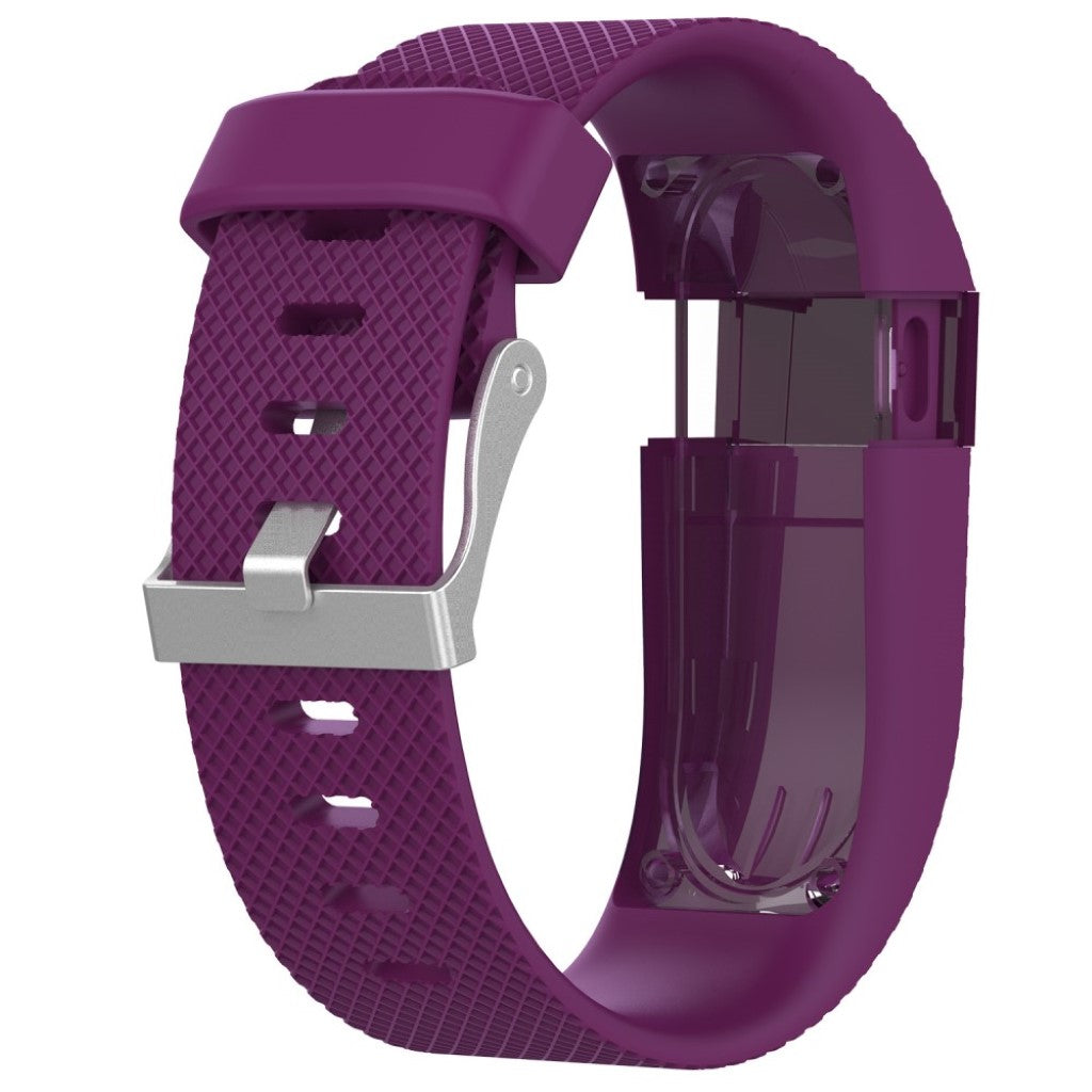 Vildt fantastisk Fitbit Charge HR Silikone Rem - Størrelse: L - Lilla#serie_2