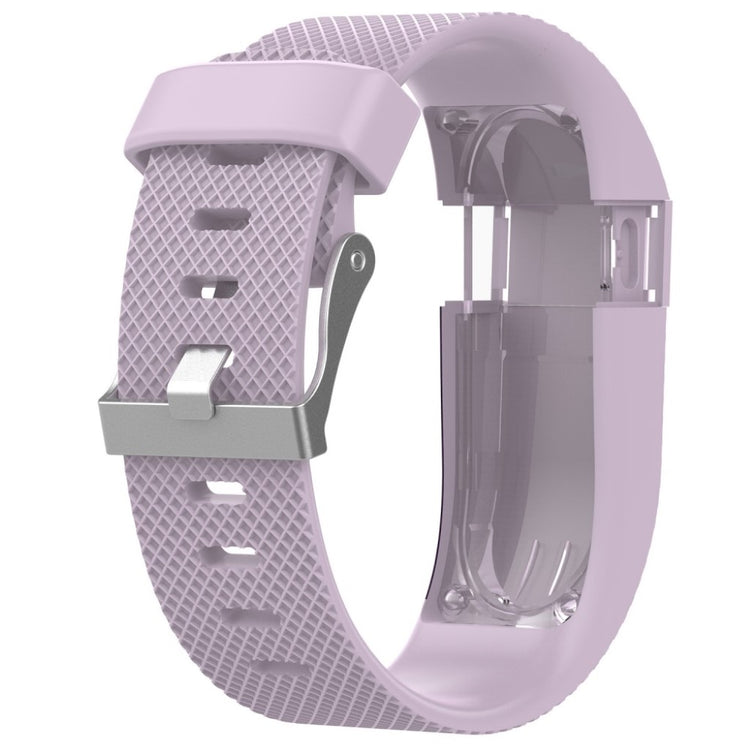 Vildt fantastisk Fitbit Charge HR Silikone Rem - Størrelse: L - Lilla#serie_3