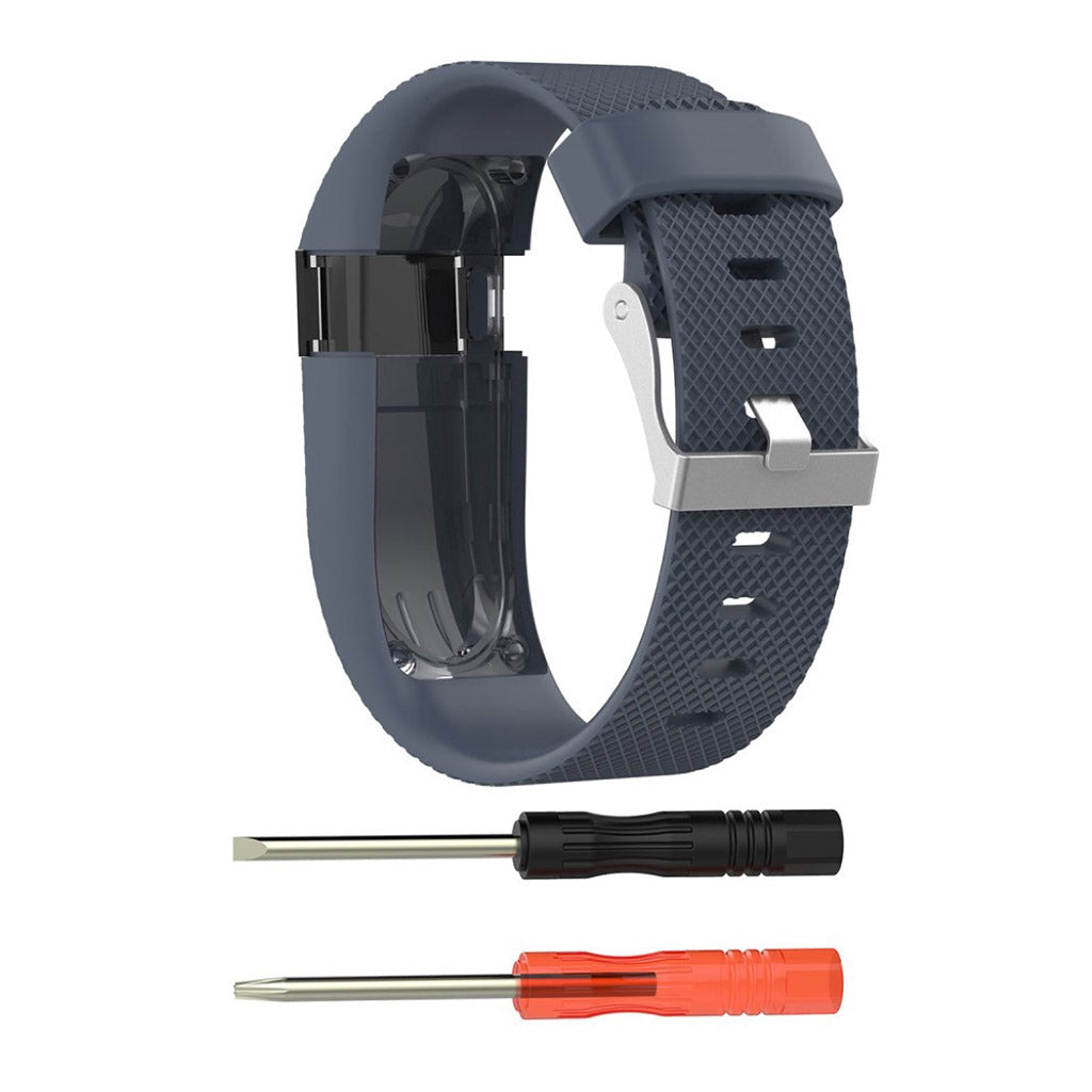 Vildt fantastisk Fitbit Charge HR Silikone Rem - Størrelse: L - Sort#serie_6