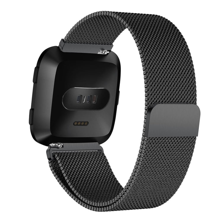 Rigtigt smuk Fitbit Versa Metal Rem - Sort#serie_3