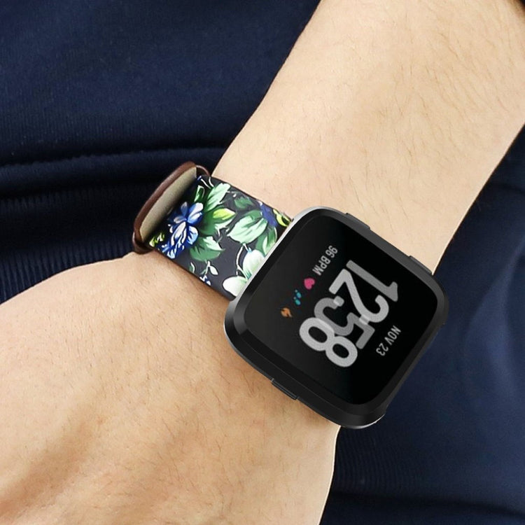 Vildt rart Fitbit Versa Ægte læder Rem - Flerfarvet#serie_1