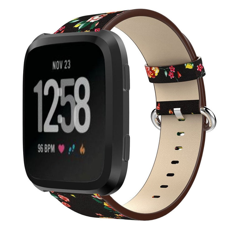 Vildt rart Fitbit Versa Ægte læder Rem - Flerfarvet#serie_2
