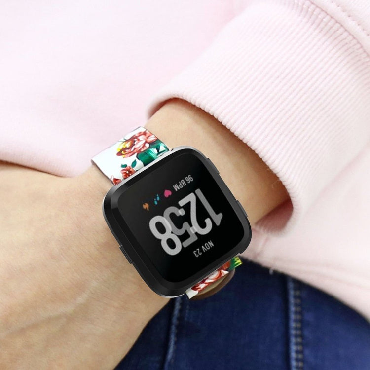 Vildt rart Fitbit Versa Ægte læder Rem - Flerfarvet#serie_3