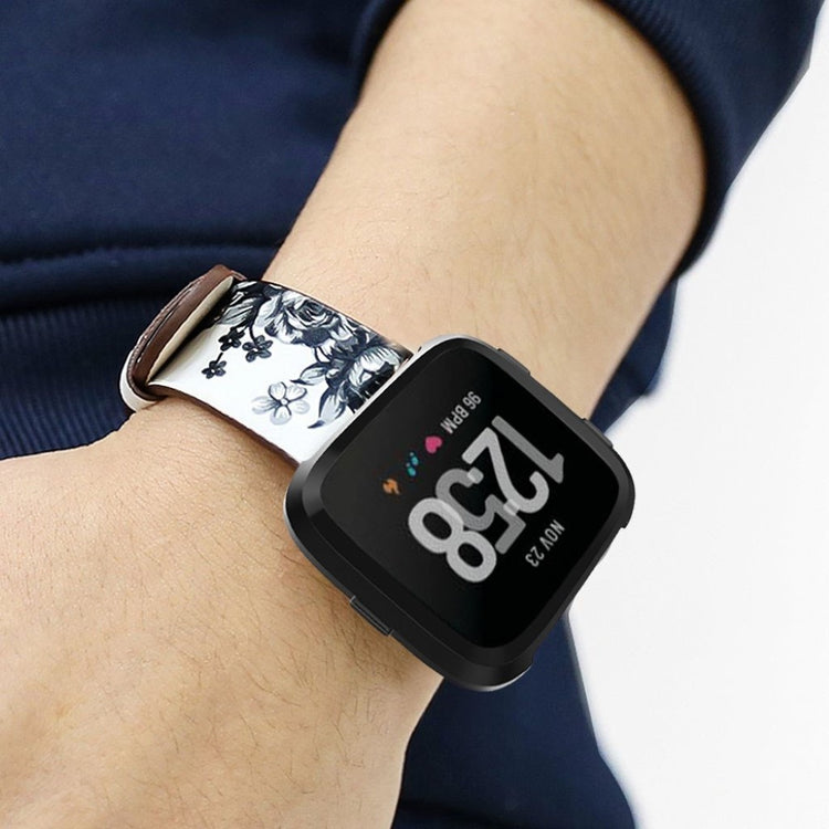 Vildt rart Fitbit Versa Ægte læder Rem - Flerfarvet#serie_4