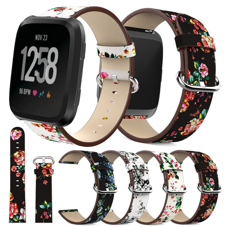 Vildt rart Fitbit Versa Ægte læder Rem - Flerfarvet#serie_4