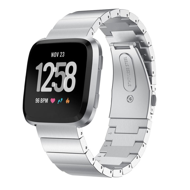 Rigtigt fint Fitbit Versa Metal Rem - Sølv#serie_1