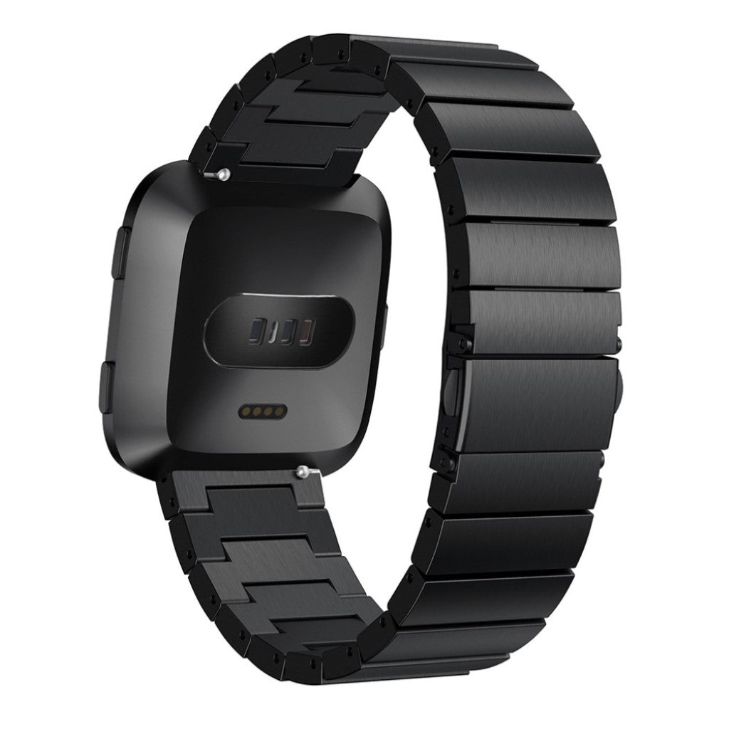 Rigtigt fint Fitbit Versa Metal Rem - Sort#serie_2