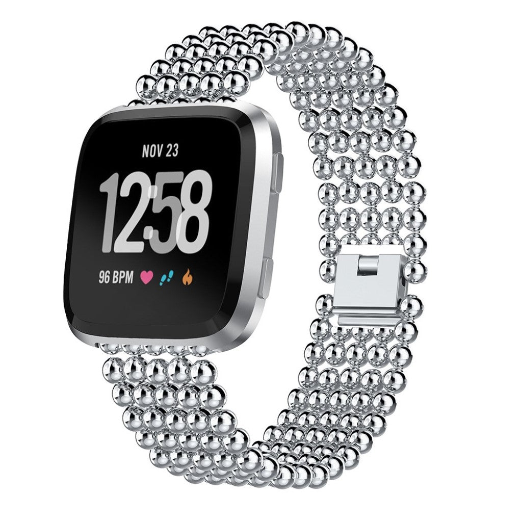 Mega smuk Fitbit Versa Metal Rem - Sølv#serie_3