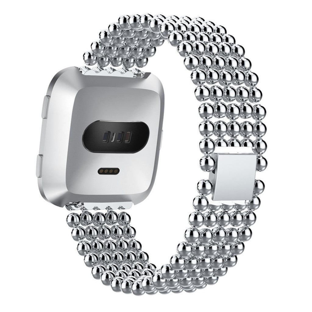 Mega smuk Fitbit Versa Metal Rem - Sølv#serie_3