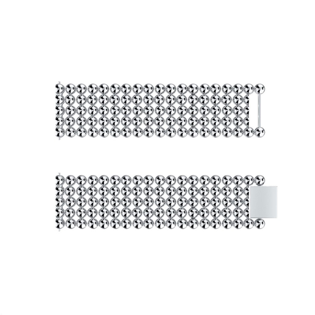 Mega smuk Fitbit Versa Metal Rem - Sølv#serie_3