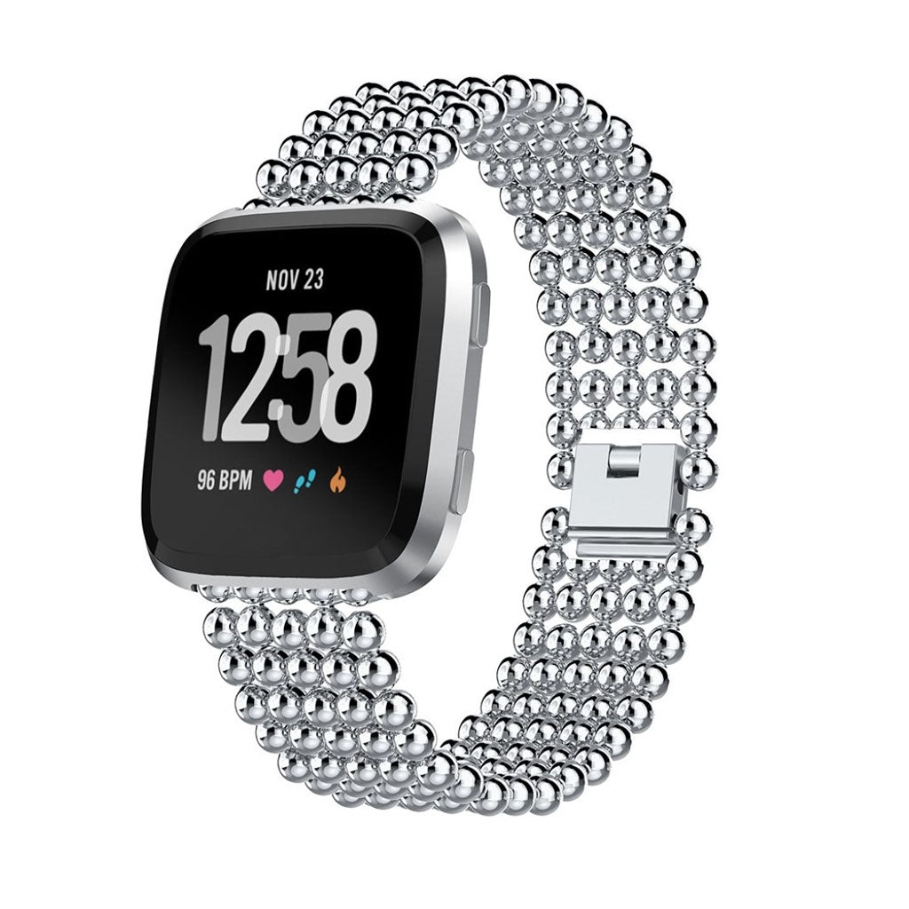 Mega smuk Fitbit Versa Metal Rem - Sølv#serie_3