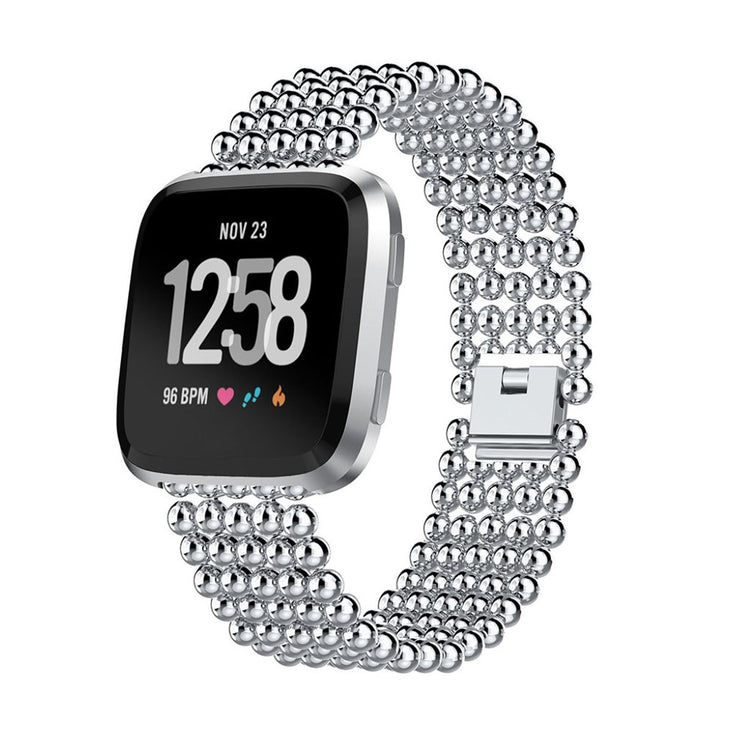 Mega smuk Fitbit Versa Metal Rem - Sølv#serie_3