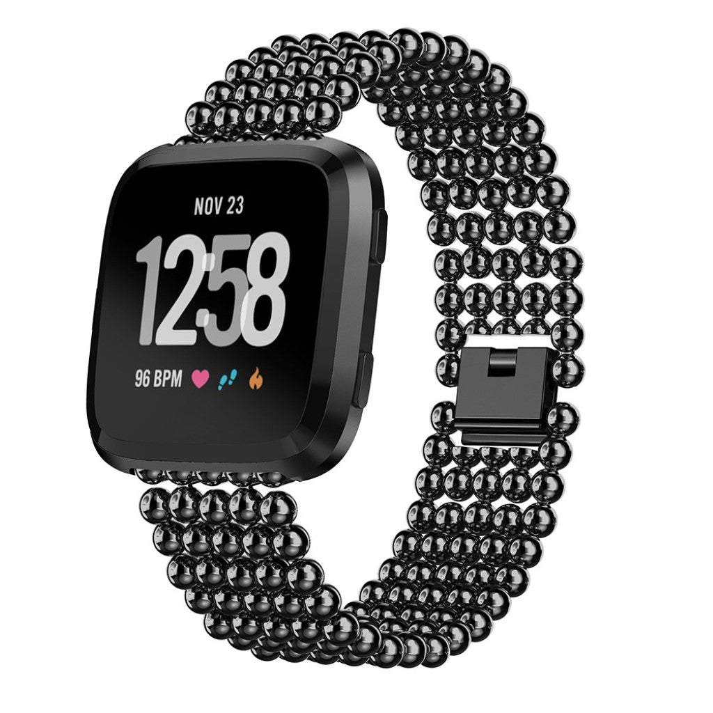 Mega smuk Fitbit Versa Metal Rem - Sort#serie_4