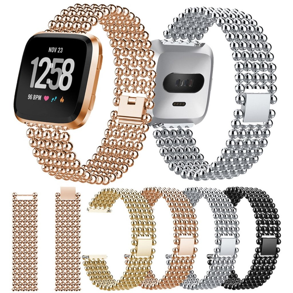 Mega smuk Fitbit Versa Metal Rem - Sort#serie_4
