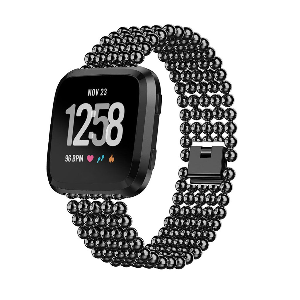 Mega smuk Fitbit Versa Metal Rem - Sort#serie_4