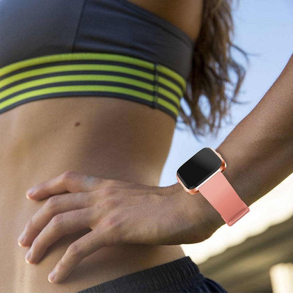 Vildt rart Fitbit Versa Silikone Rem - Pink#serie_3