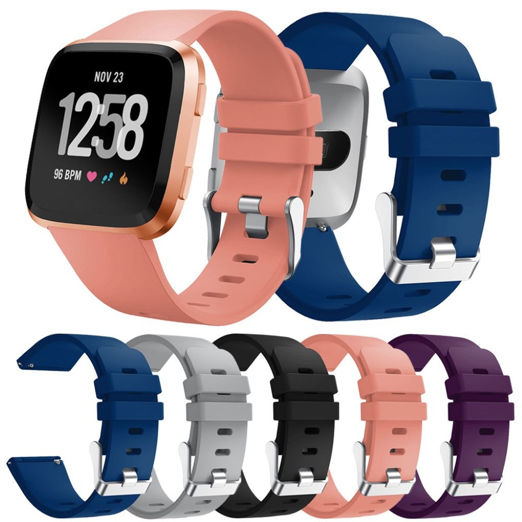 Vildt rart Fitbit Versa Silikone Rem - Sort#serie_5