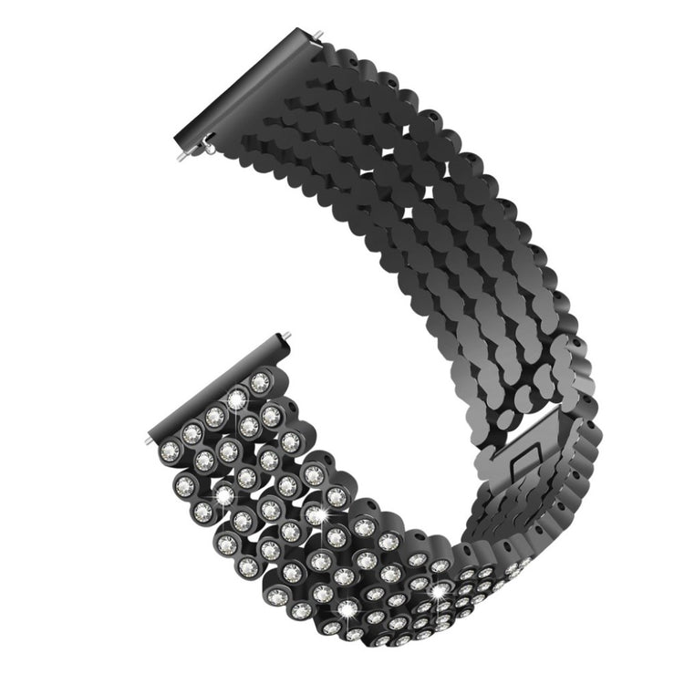Vildt kønt Fitbit Versa Metal og Rhinsten Rem - Sort#serie_3