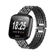 Nice Fitbit Versa Metal and Rhinestone Strap