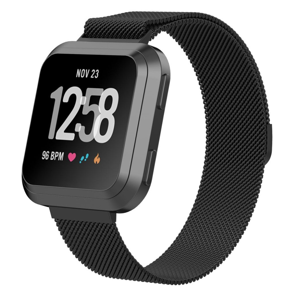 Vildt nydelig Fitbit Versa Metal Rem - Sort#serie_10