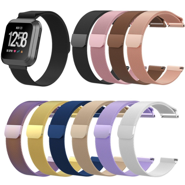 Vildt nydelig Fitbit Versa Metal Rem - Sort#serie_10