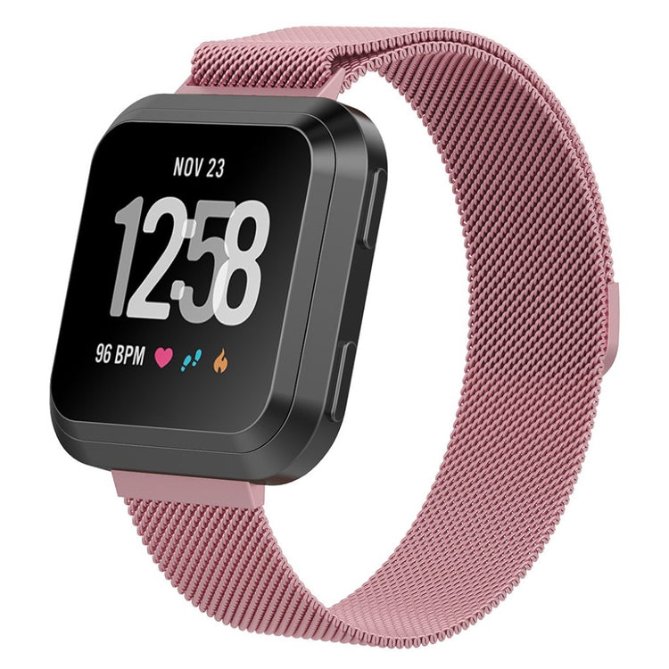 Vildt nydelig Fitbit Versa Metal Rem - Pink#serie_8