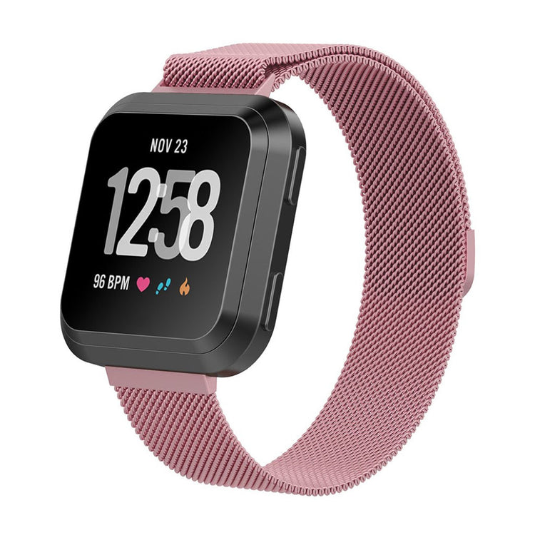 Vildt nydelig Fitbit Versa Metal Rem - Pink#serie_8
