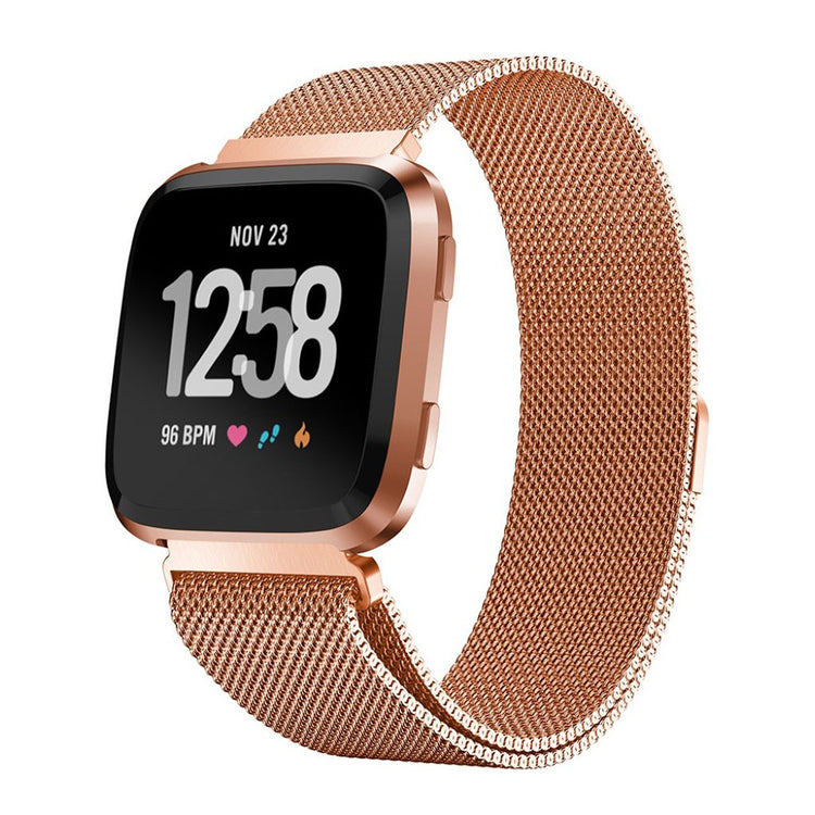 Pænt Fitbit Versa Metal Rem - Guld#serie_1