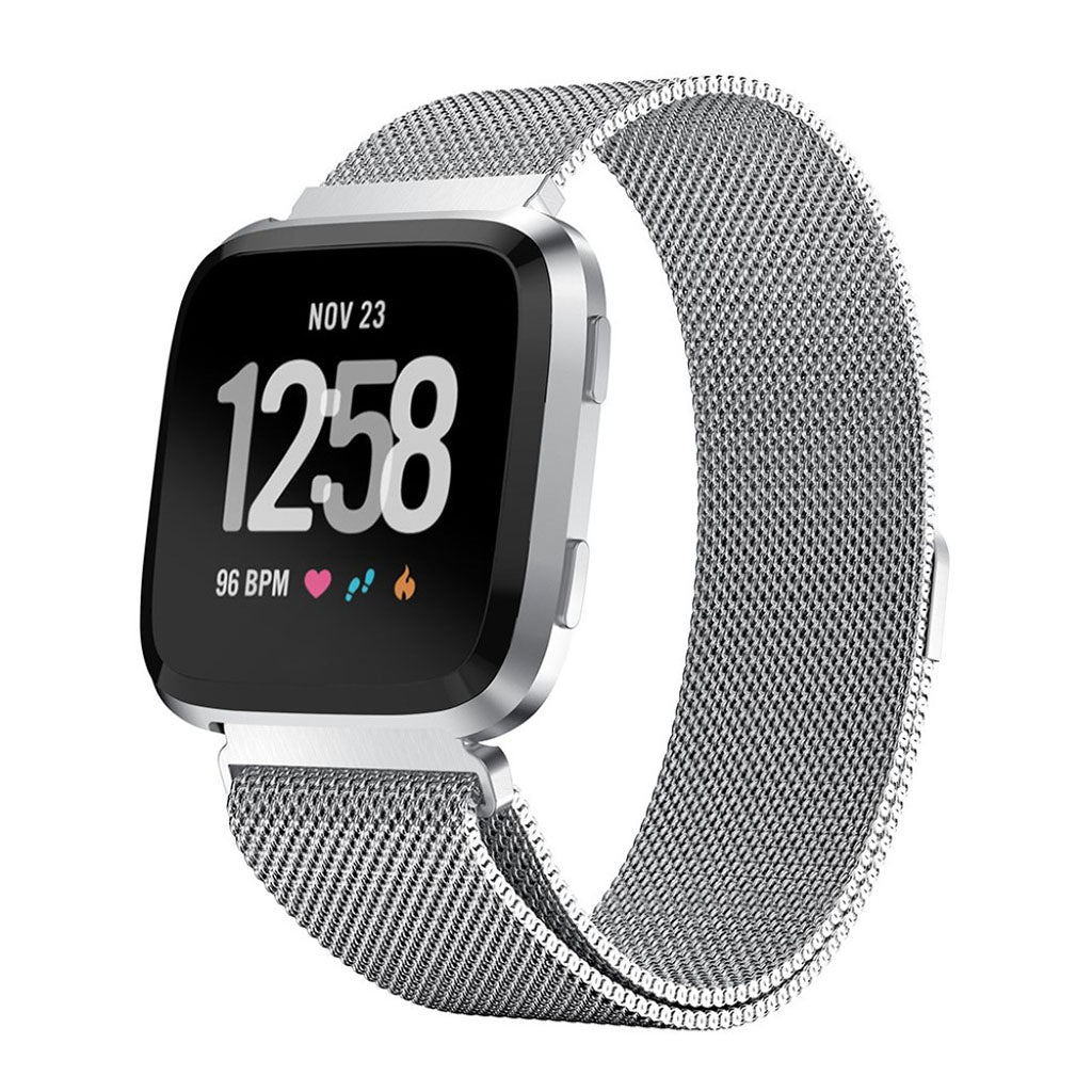 Pænt Fitbit Versa Metal Rem - Sølv#serie_2