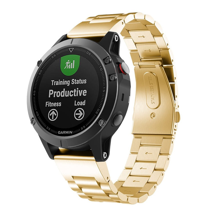 Mega kønt Garmin Fenix 5 Metal Rem - Guld#serie_2