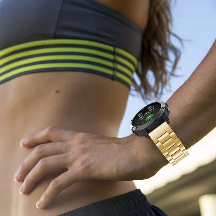 Mega kønt Garmin Fenix 5 Metal Rem - Guld#serie_2