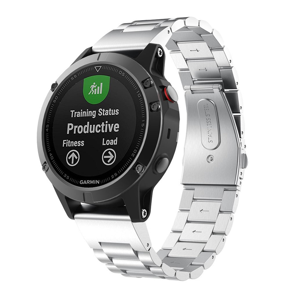 Mega kønt Garmin Fenix 5 Metal Rem - Sølv#serie_4