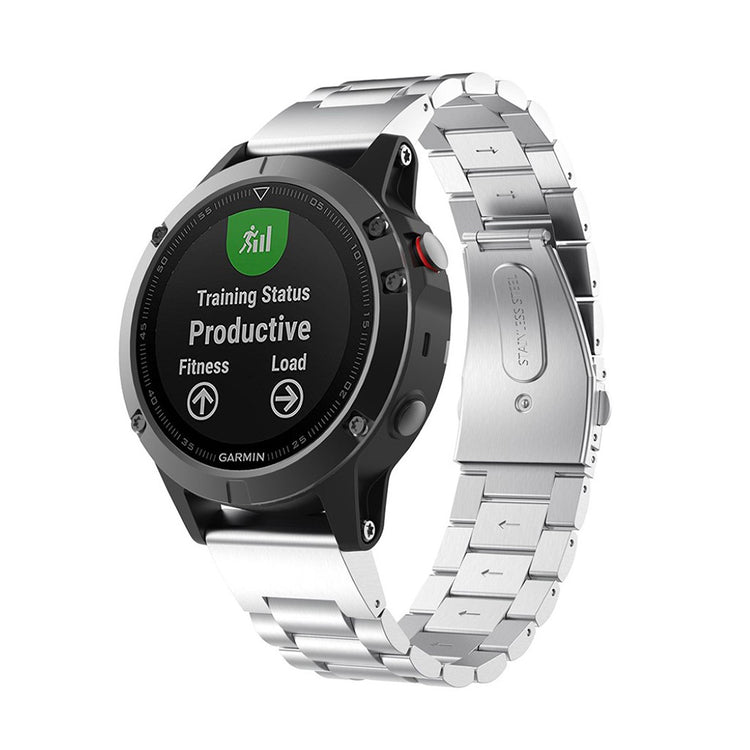 Mega kønt Garmin Fenix 5 Metal Rem - Sølv#serie_4