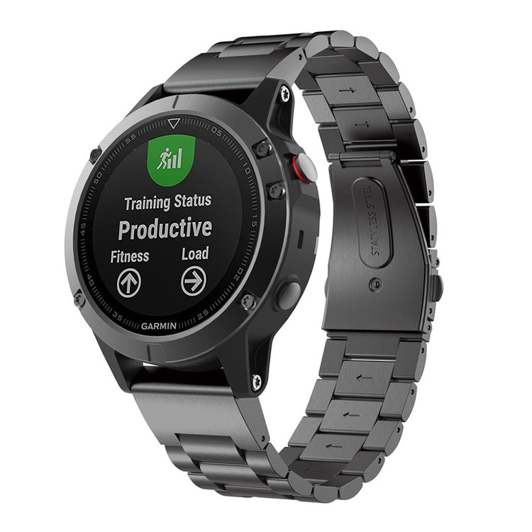 Mega kønt Garmin Fenix 5 Metal Rem - Sort#serie_5