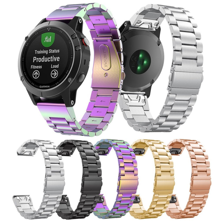 Mega kønt Garmin Fenix 5 Metal Rem - Sort#serie_5