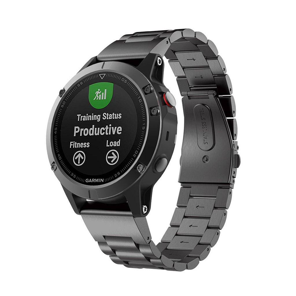 Mega kønt Garmin Fenix 5 Metal Rem - Sort#serie_5