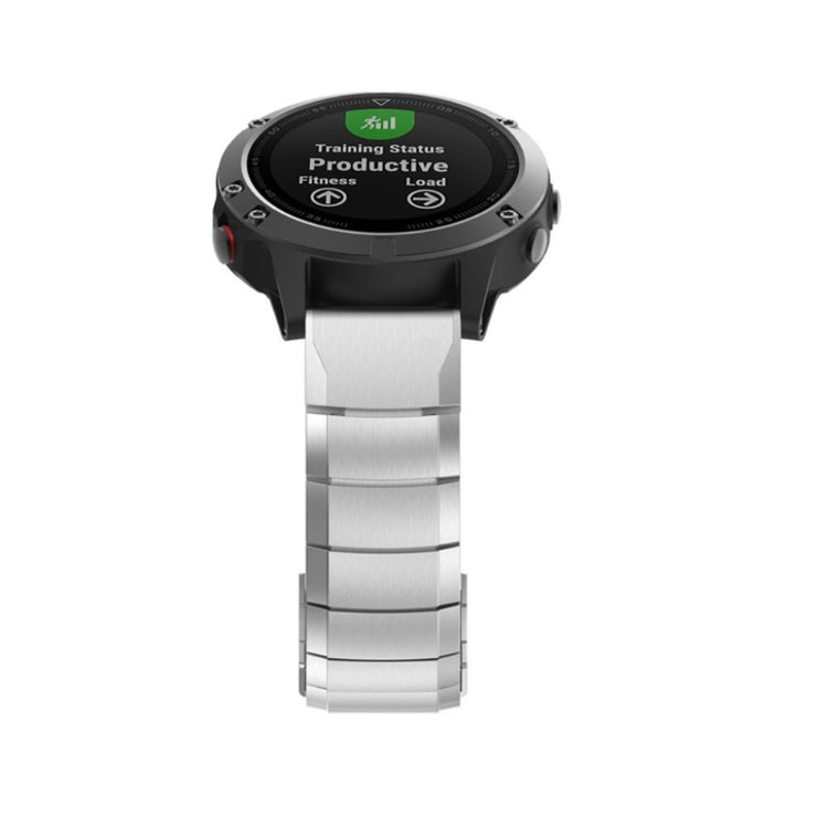Holdbart Garmin Fenix 5X / Garmin Tactix Charlie Metal Rem - Sølv#serie_1