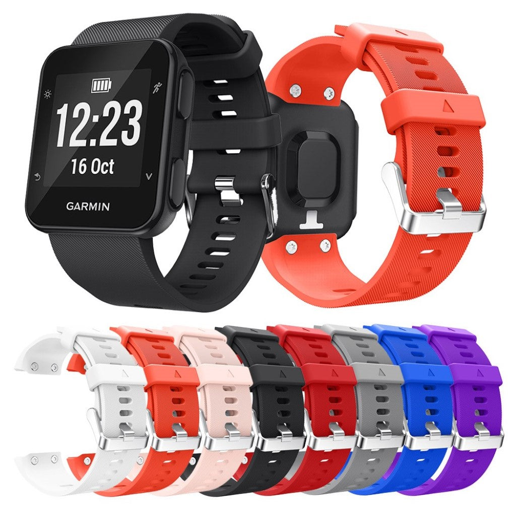 Rigtigt fed Garmin Forerunner 35 Silikone Rem - Sølv#serie_6