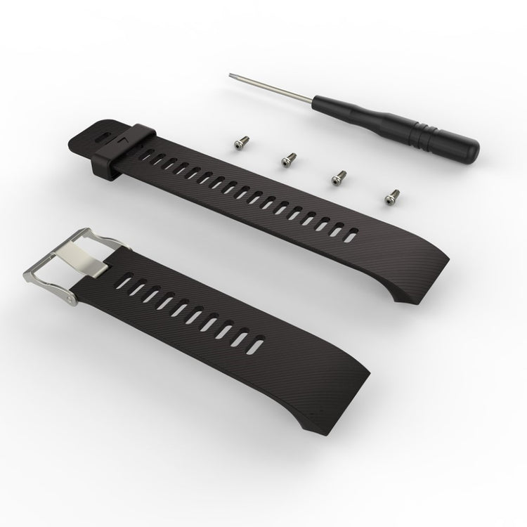 Meget smuk Garmin Forerunner 35 Silikone Rem - Sort#serie_5