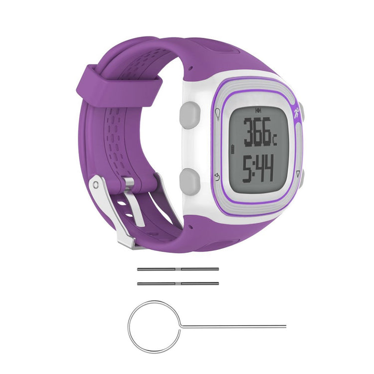 Rigtigt sejt Garmin Forerunner 10 Silikone Rem - Lilla#serie_1