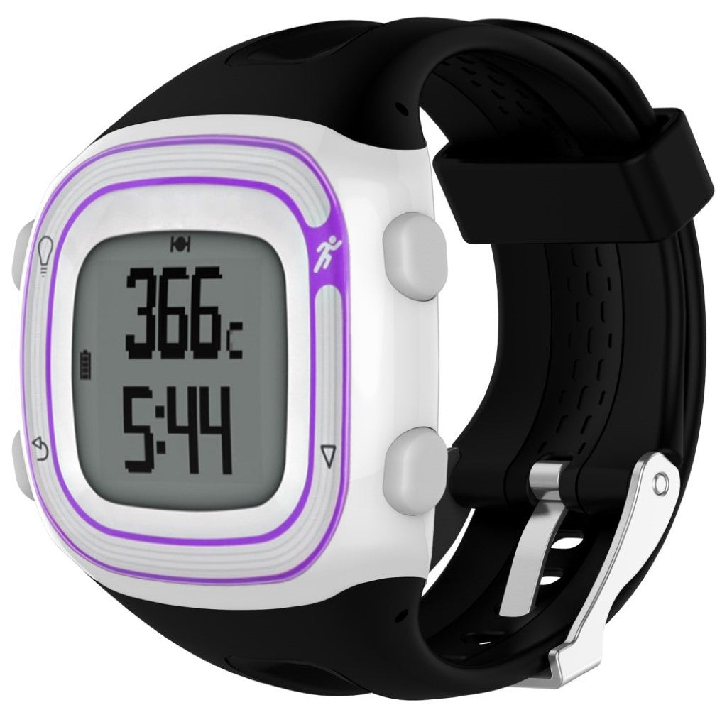 Rigtigt sejt Garmin Forerunner 10 Silikone Rem - Sort#serie_8