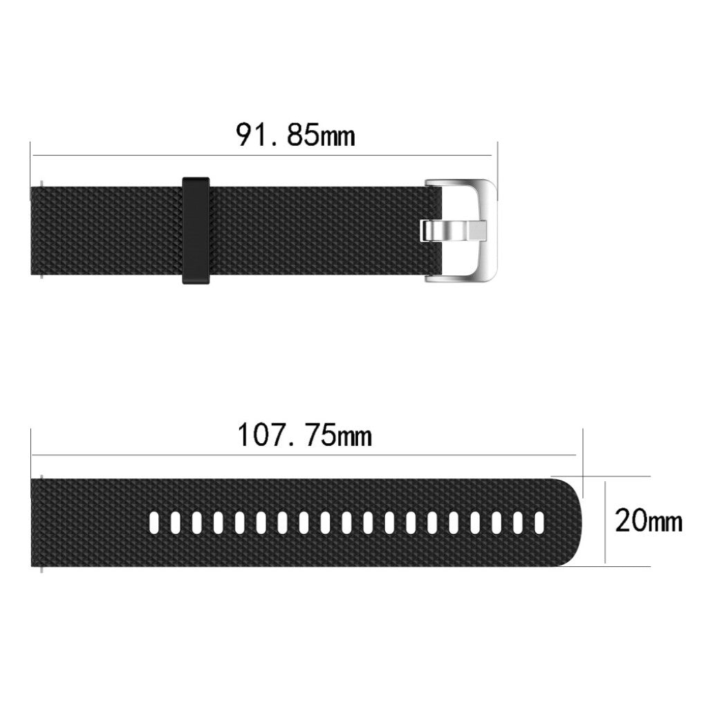 Mega fantastisk Garmin Vivomove HR Silikone Rem - Sort#serie_10